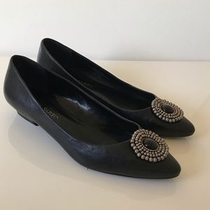 Franco Sarto block heel medallion flat size 9 M